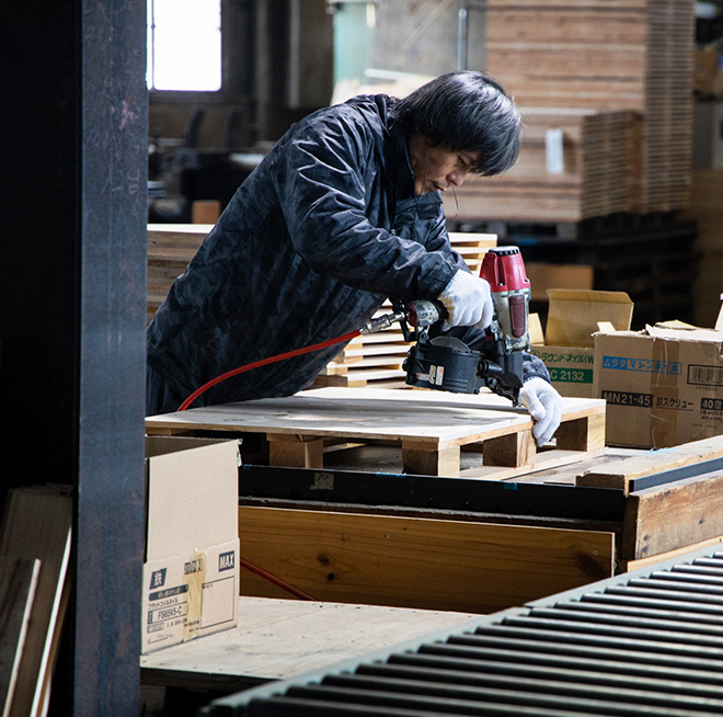ウッドパレットの専門家だからこその、アイデアと技術。